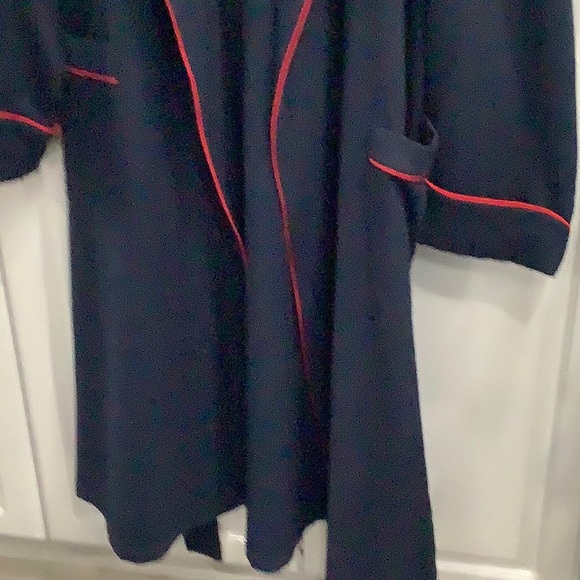 Men’s Vtg Brooks Brothers Robe House Coat, Wool, Hugh Hefner Style Cigar Robe L - Picture 3 of 16